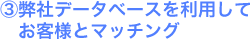 2.���Ѓf�[�^�x�[�X�𗘗p���Ă��q�l�ƃ}�b�`���O