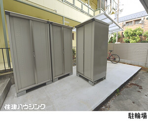 建物奥の道路から見えない位置に駐輪スペースあり 品川区大崎４丁目(15980万円)｜中古一戸建て｜住建ハウジング