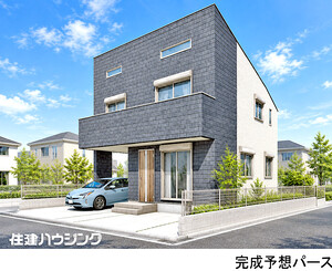 完成予想パース板橋区西台１丁目(6480万円)｜新築一戸建て｜住建ハウジング