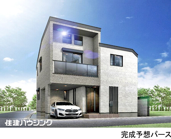 完成予想パース 目黒区目黒４丁目(16980万円)｜新築一戸建て｜住建ハウジング