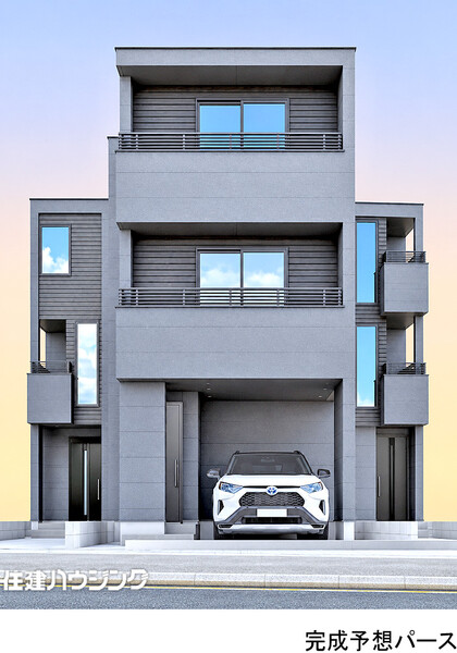 完成予想パース 豊島区北大塚３丁目(10780万円)｜新築一戸建て｜住建ハウジング