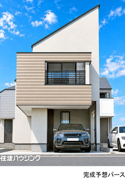 完成予想パース 新築一戸建て 杉並区阿佐谷北６丁目 8380万円 鷺ノ宮駅｜住建ハウジング