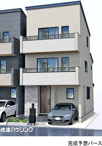 完成予想パース 板橋区東山町(8580万円)｜新築一戸建て｜住建ハウジング