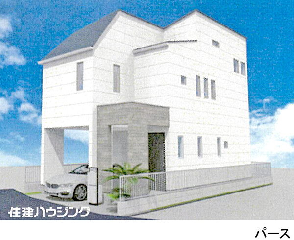 完成予想パース 新築一戸建て 新宿区中井２丁目 11480万円 中井駅｜住建ハウジング