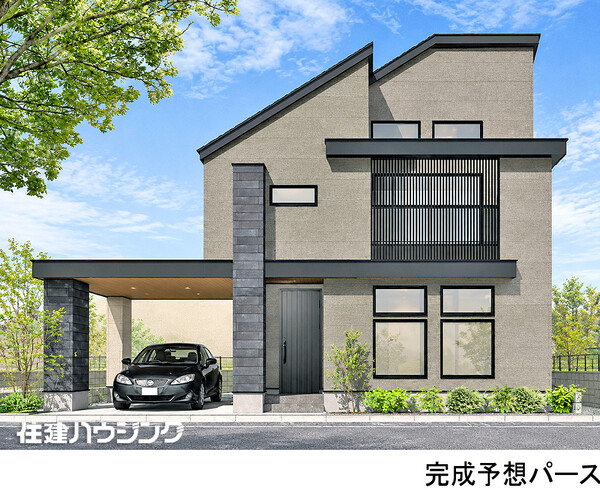 完成予想パース 新築一戸建て 目黒区中根１丁目 19800万円 都立大学駅｜住建ハウジング
