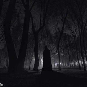 代々木公園の黒い人影