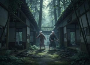 角田の森の老夫婦の霊